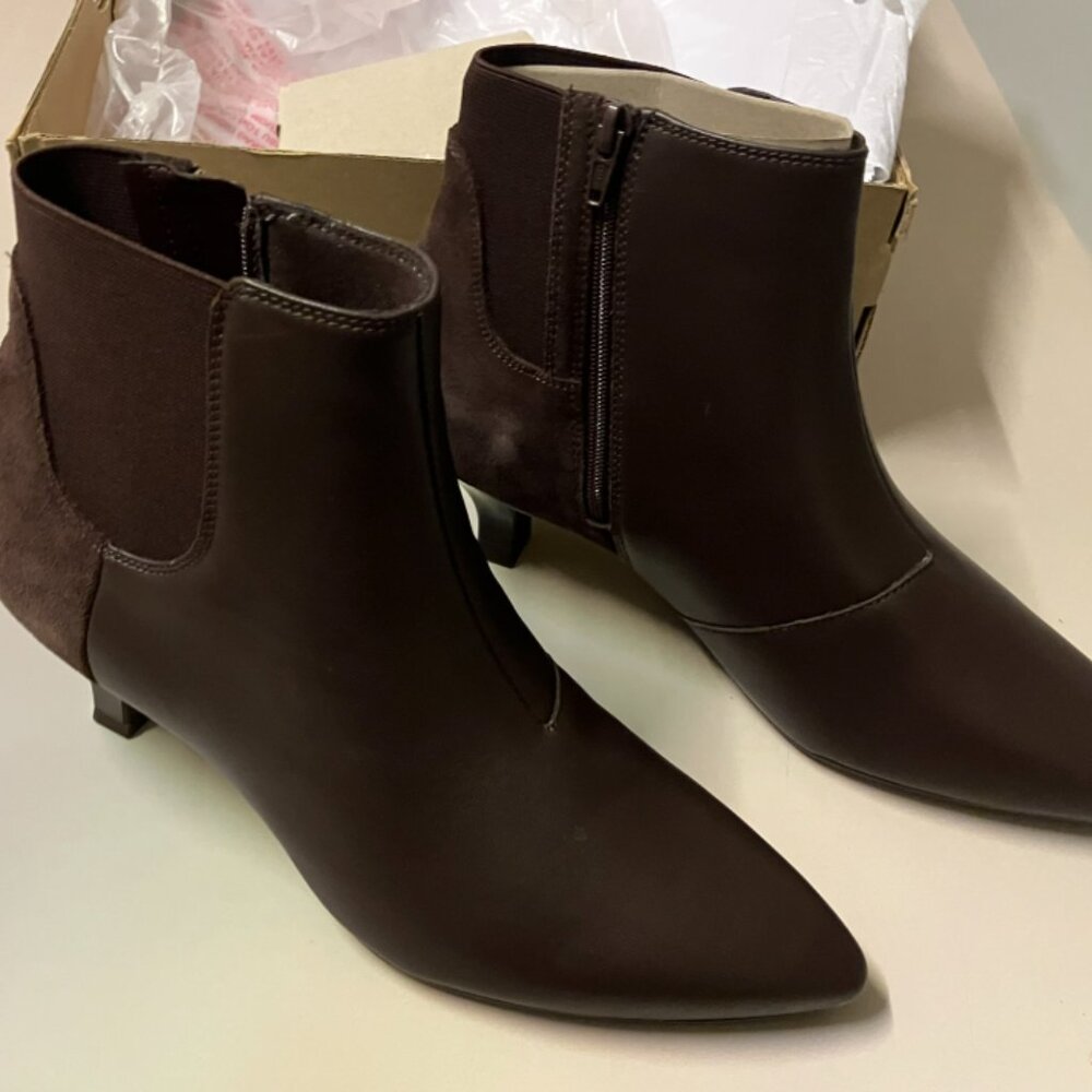Clarks Women's Kepley Erin Fashion Boot Dark Brown Leather 9 M - Picture 6 of 10